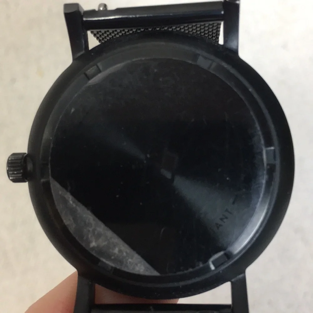 Shore Project Unisex Falmouth black SS mesh watch
